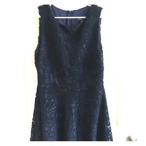 Dress Barn Black & Navy Blue Knee High Dress.